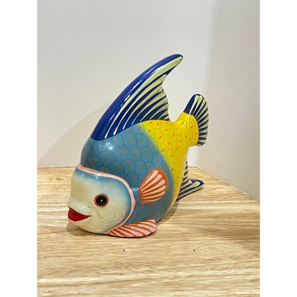 Beautiful Large Ceramic Tropical Fish Hand Painted - Picture 1 of 9